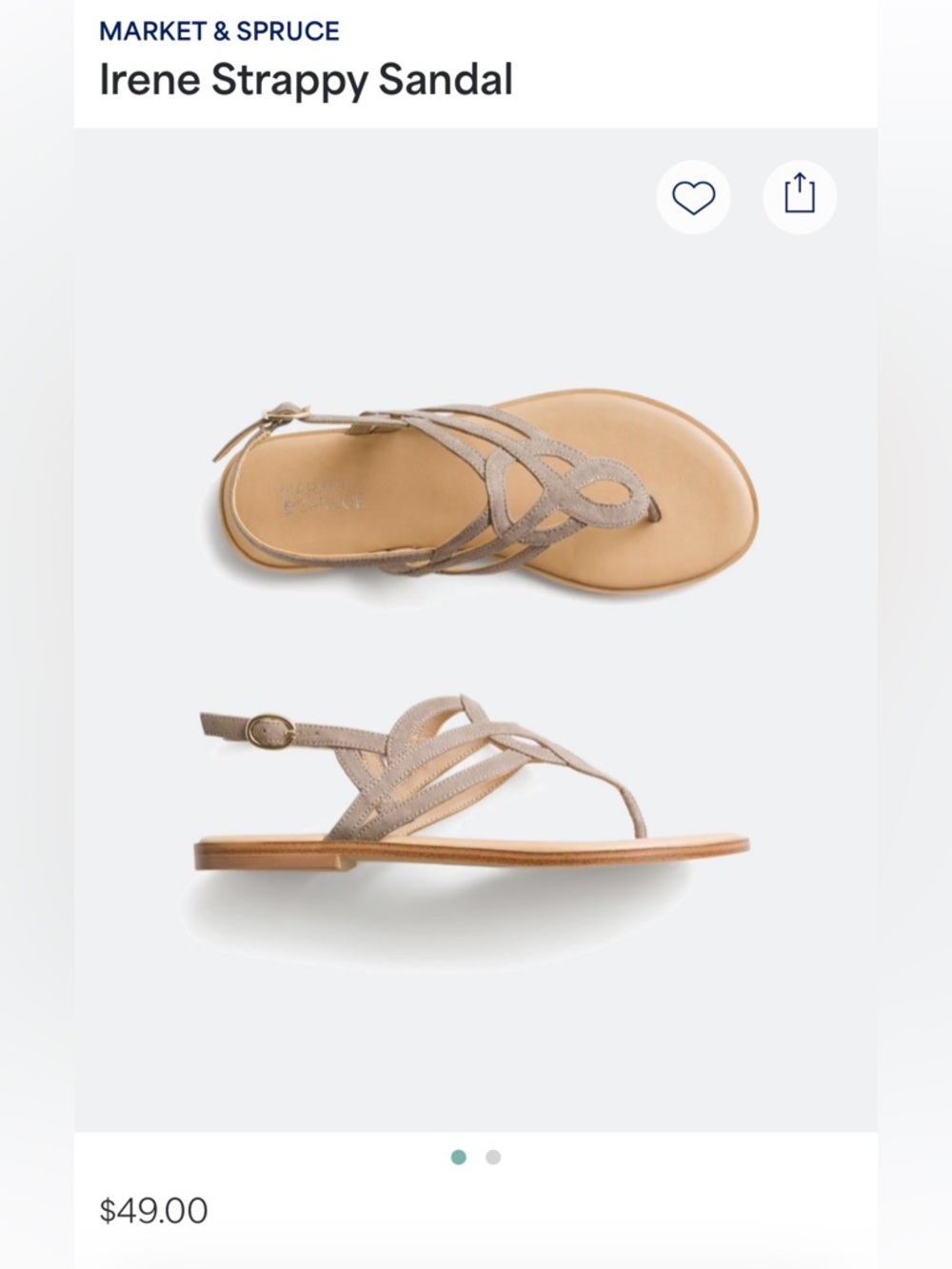 Market & Spruce Irene Strappy Sandal - Taupe